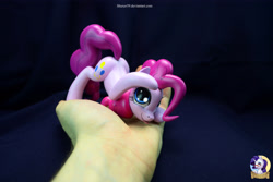 Size: 4608x3072 | Tagged: safe, artist:shuxer59, pinkie pie, pony, absurd resolution, craft, cute, diapinkes, face down ass up, in goliath's palm, irl, photo, raised hoof, sculpture, solo, tongue out, traditional art