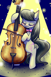 Size: 1000x1500 | Tagged: safe, artist:renokim, octavia melody, earth pony, pony, bipedal, cello, eyes closed, musical instrument, solo