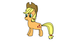 Size: 1594x1191 | Tagged: safe, artist:amateur-draw, applejack, earth pony, pony, 1000 hours in ms paint, ms paint, simple background, solo, white background
