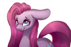 Size: 3000x2000 | Tagged: safe, artist:immagoddampony, artist:soundwavepie, pinkie pie, pony, floppy ears, high res, pinkamena diane pie, simple background, solo, transparent background