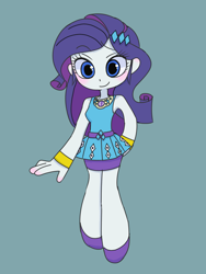 Size: 2448x3264 | Tagged: safe, artist:haibaratomoe, rarity, equestria girls, chibi, clothes, digital art, female, simple background, smiling