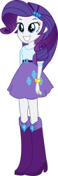 Size: 856x2592 | Tagged: safe, artist:marcorois, rarity, equestria girls, solo, vector