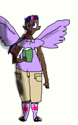 Size: 330x530 | Tagged: safe, artist:bulbaderp, derpibooru import, twilight sparkle, twilight sparkle (alicorn), alicorn, human, 1000 hours in ms paint, humanized, ms paint, quality, solo, stylistic suck, terrible