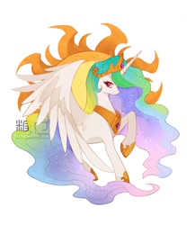 Size: 848x976 | Tagged: safe, artist:lin-麟乜, princess celestia, alicorn, pony, female, mare, peytral, solo