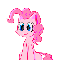 Size: 1000x1000 | Tagged: safe, artist:rigamortis_man, pinkie pie, earth pony, pony, female, mare, pink coat, solo