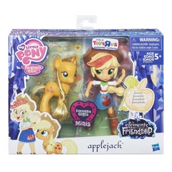 Size: 600x600 | Tagged: safe, applejack, equestria girls, boots, clothes, cowboy hat, denim skirt, doll, equestria girls minis, hat, human ponidox, irl, photo, ponytail, sdcc 2016, self ponidox, skirt, stetson, toy, toys r us