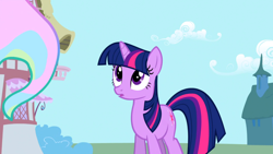 Size: 1366x768 | Tagged: safe, derpibooru import, screencap, twilight sparkle, friendship is magic, princess celestia's hair, solo