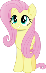 Size: 1180x1858 | Tagged: safe, artist:frownfactory, fluttershy, pegasus, pony, my little pony: the movie, .svg available, female, folded wings, mare, simple background, smiling, solo, standing, svg, transparent background, vector