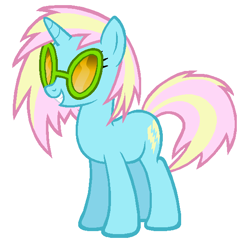 Size: 588x572 | Tagged: safe, artist:durpy, color edit, dj pon-3, firefly, vinyl scratch, pony, unicorn, solo