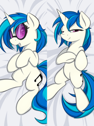 Size: 824x1100 | Tagged: safe, artist:theparagon, dj pon-3, vinyl scratch, pony, bedroom eyes, body pillow, body pillow design, female, solo