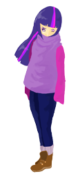 Size: 272x658 | Tagged: safe, artist:volcanos-ash, derpibooru import, twilight sparkle, human, humanized, simple background, solo, transparent background