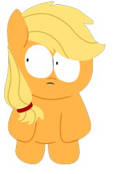 Size: 578x887 | Tagged: safe, applejack, earth pony, pony, female, mare, parody, south park, style emulation