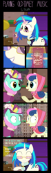 Size: 600x2040 | Tagged: safe, artist:sutekh94, bon bon, dj pon-3, lyra heartstrings, sweetie drops, vinyl scratch, pony, unicorn, a hearth's warming tail, comic, dubstep, phonograph, wax cylinder