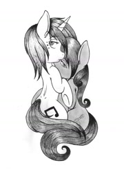 Size: 1176x1632 | Tagged: safe, artist:tilly-towell, dj pon-3, octavia melody, vinyl scratch, earth pony, pony, female, lesbian, lineart, monochrome, scratchtavia, shipping