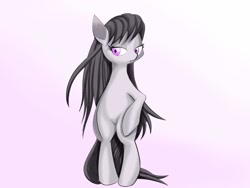 Size: 1024x768 | Tagged: safe, artist:unousaya, octavia melody, earth pony, pony, bipedal, simple background, solo