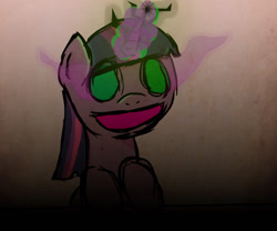 Size: 1080x900 | Tagged: safe, artist:mr4500k, derpibooru import, twilight sparkle, dark magic, magic, solo, sombra eyes