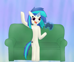 Size: 2405x2016 | Tagged: safe, artist:sharkiity, dj pon-3, vinyl scratch, pony, unicorn, anatomically incorrect, incorrect leg anatomy, magic, solo