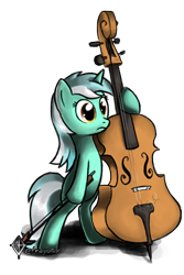 Size: 1501x2250 | Tagged: safe, artist:tetrapony, lyra heartstrings, pony, bipedal, cello, musical instrument, simple background, solo, transparent background