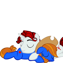 Size: 2000x2000 | Tagged: safe, edit, applejack, elusive, rarity, oc, oc only, oc:red glamour, oc:sprocket apple, earth pony, pony, female, male, oc x oc, recolor, red apple, rule 63, shipping, sleeping, straight