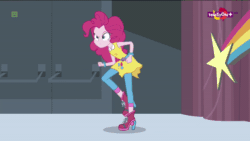 Size: 600x338 | Tagged: safe, screencap, pinkie pie, dance magic, equestria girls, spoiler:eqg specials, animated, everyday i'm shufflin', gif, party rock anthem (lmfao feat. lauren bennett & goonrock), reference, subtitles, teletoon