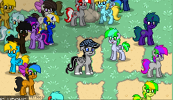 Size: 1356x788 | Tagged: safe, artist:chopsticks, screencap, lyra heartstrings, twilight sparkle, twilight sparkle (alicorn), oc, oc:chopsticks, alicorn, pony, digital art, fan game, game, pixel art, pony town