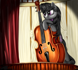 Size: 3000x2700 | Tagged: safe, artist:nemo2d, octavia melody, earth pony, pony, bipedal, cello, musical instrument, solo, stage