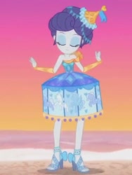 Size: 750x1000 | Tagged: safe, screencap, rarity, better together, equestria girls, the other side, beautiful, carousel dress, clothes, cropped, dress, eyes closed, solo