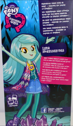 Size: 634x1090 | Tagged: safe, lyra heartstrings, equestria girls, legend of everfree, armpits, box art, camp fashion show outfit, clothes, doll, french, german, outfit, promotional art, solo, spanish, toy