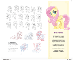 Size: 1684x1392 | Tagged: safe, artist:maahir pandie, artist:mélanie daigle, fluttershy, pegasus, pony, my little pony: the movie, the art of my little pony: the movie, concept art, facial expressions, female, mare, more butt, official, official art