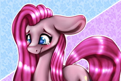 Size: 3000x2000 | Tagged: safe, artist:immagoddampony, artist:inspiredpixels, pinkie pie, pony, floppy ears, high res, pinkamena diane pie, solo, teary eyes