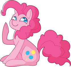 Size: 919x867 | Tagged: dead source, safe, artist:amazingmollusk, pinkie pie, earth pony, pony, colored pupils, cute, diapinkes, happy, pie daily, simple background, sitting, smiling, solo, transparent background