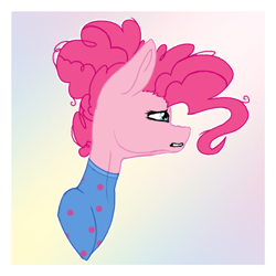 Size: 800x800 | Tagged: safe, artist:cookieponi, pinkie pie, pony, rock solid friendship, alternate hairstyle, clothes, pajamas, solo