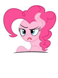 Size: 1500x2000 | Tagged: safe, artist:trimara, pinkie pie, pony, simple background, solo, unamused, white background