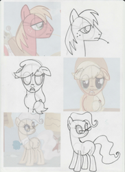 Size: 1702x2339 | Tagged: safe, artist:lazy-turtle, applejack, big macintosh, mayor mare, earth pony, pony, applebuck season, anatomy, drawing, male, sketch, sketch dump, stallion, study, traditional art