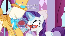 Size: 1920x1080 | Tagged: safe, screencap, rarity, pony, unicorn, growing up is hard to do, clothes, hat, magic, mannequin, needle, pincushion, solo, suit, top hat