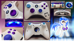 Size: 1280x720 | Tagged: safe, artist:cardi-ology, dj pon-3, vinyl scratch, pony, unicorn, controller, custom, xbox 360