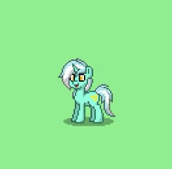 Size: 395x389 | Tagged: safe, lyra heartstrings, pony, unicorn, female, horn, mare, pixel art, pony town, solo