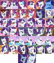 Size: 1500x1750 | Tagged: safe, edit, edited screencap, screencap, rarity, pony, unicorn, a dog and pony show, bridle gossip, green isn't your color, look before you sleep, owl's well that ends well, season 1, suited for success, the cutie mark chronicles, the ticket master, winter wrap up, compilation, female, filly, filly rarity, hair curlers, scrunchy face, younger