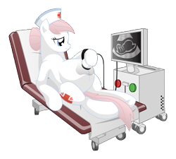 Size: 12000x10800 | Tagged: safe, artist:xniclord789x, nurse redheart, absurd resolution, fetus, pregnant, simple background, solo, transparent background, ultrasound