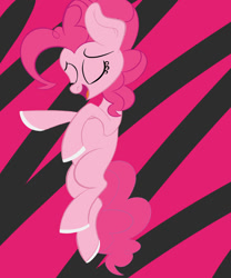 Size: 1024x1229 | Tagged: safe, artist:trimara, pinkie pie, pony, abstract background, eyes closed, solo