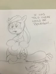 Size: 768x1024 | Tagged: safe, artist:andypriceart, applejack, earth pony, pony, bourbon, solo, traditional art