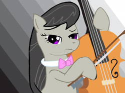 Size: 1892x1417 | Tagged: safe, artist:simonippo, octavia melody, earth pony, pony, black mane, female, gray coat, looking at you, mare, solo