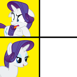 Size: 1300x1300 | Tagged: safe, rarity, pony, unicorn, hotline bling, meme, template