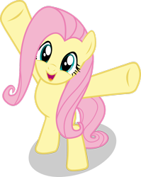 Size: 1024x1286 | Tagged: safe, artist:timidtremors, fluttershy, pegasus, pony, filli vanilli, bipedal, cute, female, happy, mare, shyabetes, simple background, solo, transparent background, vector