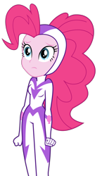 Size: 1840x3164 | Tagged: safe, artist:remcmaximus, fili-second, pinkie pie, equestria girls, movie magic, spoiler:eqg specials, clothes, cosplay, costume, power ponies, simple background, solo, transparent background, vector