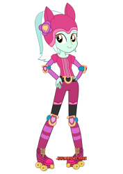 Size: 752x1063 | Tagged: safe, artist:jucamovi1992, lyra heartstrings, equestria girls, friendship games, roller skates, simple background, solo, transparent background