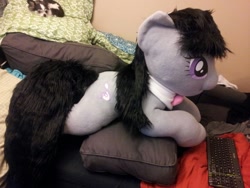 Size: 1280x960 | Tagged: safe, artist:littlewolfstudios, octavia melody, earth pony, pony, cuddling, cute, fur, irl, life size, photo, plushie, snuggling