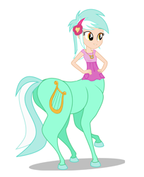 Size: 2729x3347 | Tagged: source needed, useless source url, safe, artist:shitigal-artust, artist:theunknowenone1, lyra heartstrings, centaur, equestria girls, centaurified, human coloration, simple background, solo, species swap