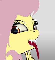 Size: 599x655 | Tagged: safe, artist:styroponyworks, fluttershy, bat pony, pony, flutterbat, race swap, solo