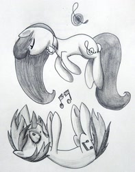 Size: 2378x3017 | Tagged: safe, artist:tails232323, dj pon-3, octavia melody, vinyl scratch, earth pony, pony, crying, monochrome, traditional art